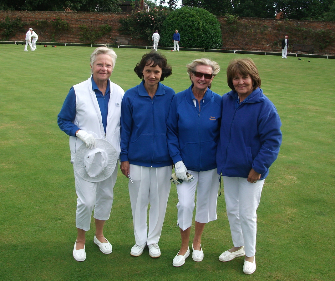 Ladies Championship Pairs Winners R Turner & T Hudson, Runners-up J Barltrop & M Shelley